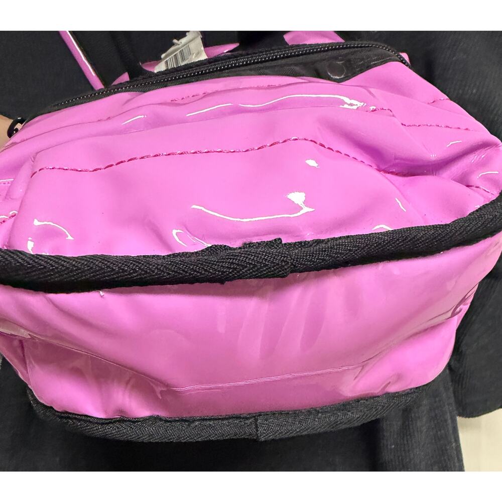LeSportsac Gabrielle Micro Box Backpack Acid Punch Pink NWT B217 - Picture 3 of 7